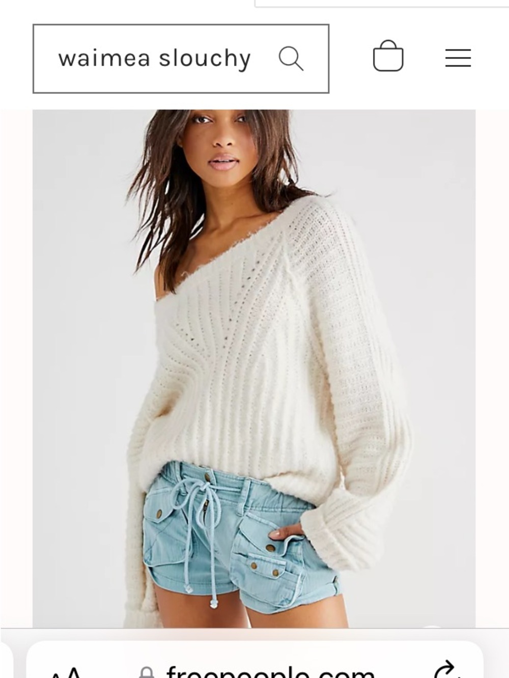 NWT-FREE PEOPLE Waimea Slouchy Shorts